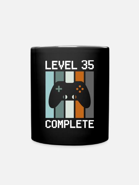 Level 35 Complete Gamer Geburtstag 35 Jahre - Tasse einfarbig - Schwarz