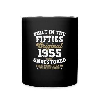 Built in the fifties 1955 67. Geburtstag Herren - Tasse einfarbig - Schwarz - Vorne