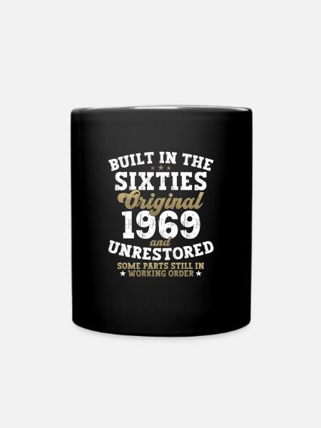 Built in the sixties 1969 53. Geburtstag Herren - Tasse einfarbig - Schwarz