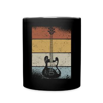 Retro Bass Guitar Musicien Bassiste Bassiste Bassiste - Mug uni - noir - Devant