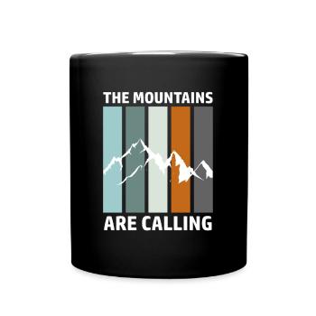 Mountains Hiking Climbing Ski Snowboard Mountain Bike - Full Colour Mug - black - Front