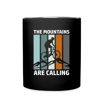 MTB Mountains appelle Mountain Biker Mountains - Mug uni - noir - Devant