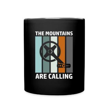 Mountains Are Calling MTB Bike Mountain Biker - Full Colour Mug - black - Front