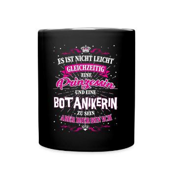 Botanikerin und Prinzessin T-Shirt - Tasse einfarbig - Schwarz - Vorne