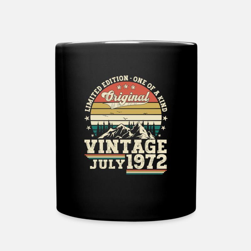 Original Juillet Millésime 1972 50ème Anniversaire Hommes - Mug uni - noir