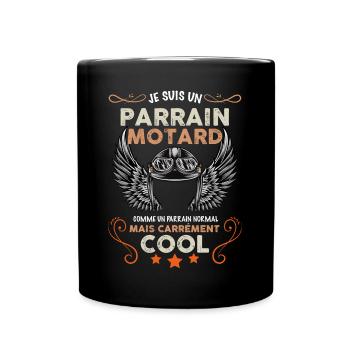 Parrain Motard Trop Cool - Mug uni - noir - Devant