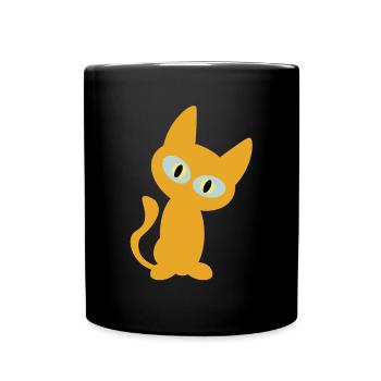Orange cat design for the fan of the cat - hangover - Full Colour Mug - black - Front