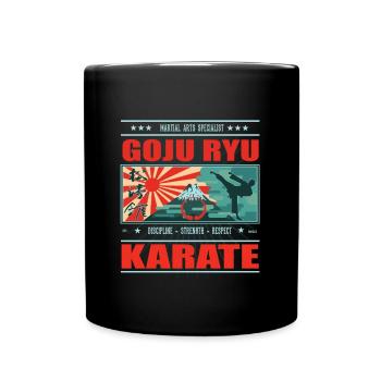 cooles Goju Ryu Karate - Japan Design - Tasse einfarbig - Schwarz - Vorne