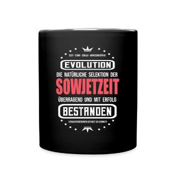Sowjetzeit mit Erfolg überstanden T-Shirt - Tasse einfarbig - Schwarz - Vorne