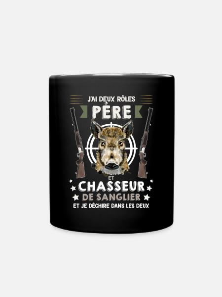 Chasseur Et Papa Humour Chasse - Mug uni - noir