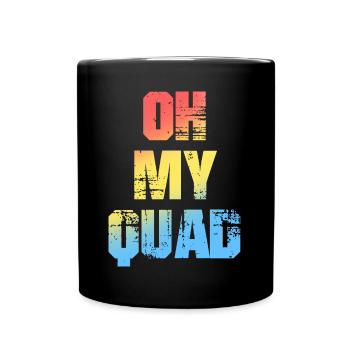 Oh My Quad ATV Slogan für Quad-Fahrer - Tasse einfarbig - Schwarz - Vorne