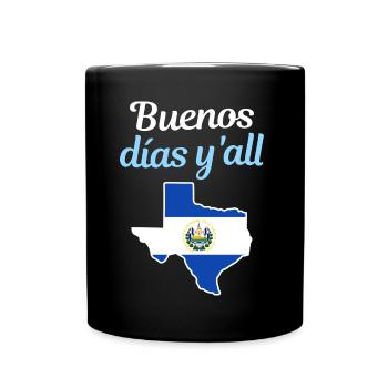 Salvadorianisch-texanisches Design für Einwanderer - Tasse einfarbig - Schwarz - Vorne