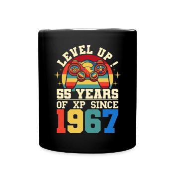 Niveau 55 1967 Anniversaire Gamer 55 ans - Mug uni - noir - Devant