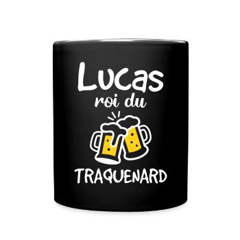 Lucas Roi Du Traquenard - Humour De Lucas - Mug uni - noir - Devant