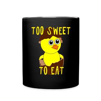 Chicks - TOO SWEET TO EAT - vegan fun4m3animal - Full Colour Mug - black - Front