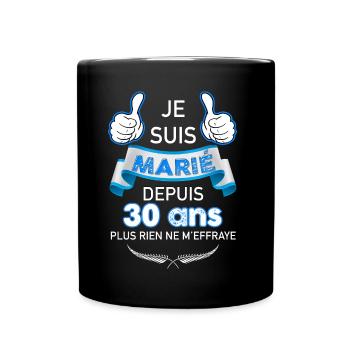 Fête De Mariage idée Cadeau Expression Homme - Mug uni - noir - Devant