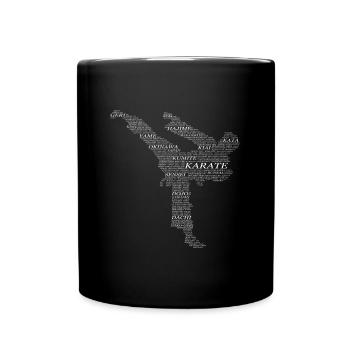 Karate Begriffe Karate-Do Wörter im Yoko-Geri - Tasse einfarbig - Schwarz - Vorne