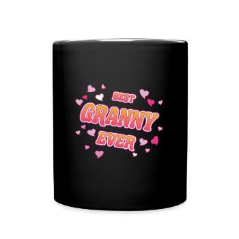 Best Granny Ever, Best Grandma in the World Design - Full Colour Mug - black - Front