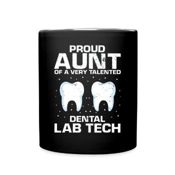 Orthodontic technician and dental laboratory - Full Colour Mug - black - Front