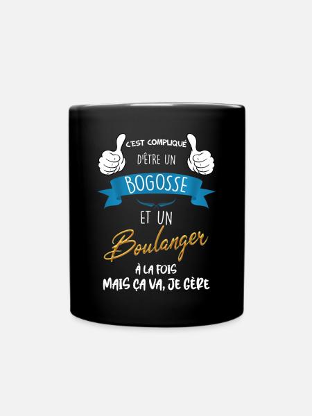 Boulanger et bogosse Idée Cadeau Mon Boulanger - Mug uni - noir