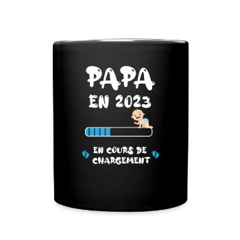 PAPA en 2023 - Mug uni - noir - Devant