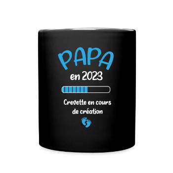 Père en 2023 Garçon - Mug uni - noir - Devant