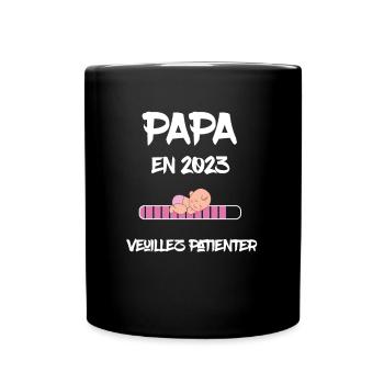 Futur Papa 2023 fi - Mug uni - noir - Devant