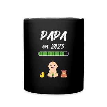 Futur Papa 2023 - Mug uni - noir - Devant