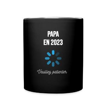 Bientôt Papa - Mug uni - noir - Devant