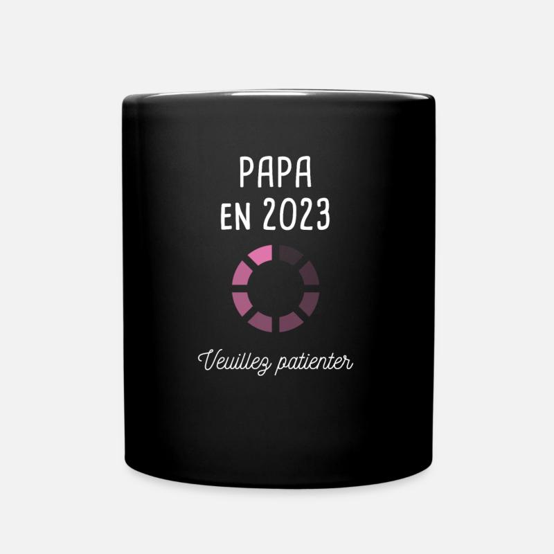 Père en 2023 fille - Mug uni - noir