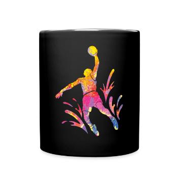 Basketteur Coloré Paint Slam Dunk Sports - Mug uni - noir - Devant