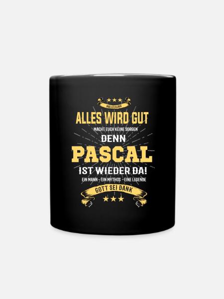 alles wird gut denn Pascal Ist da T-Shirt - Tasse einfarbig - Schwarz
