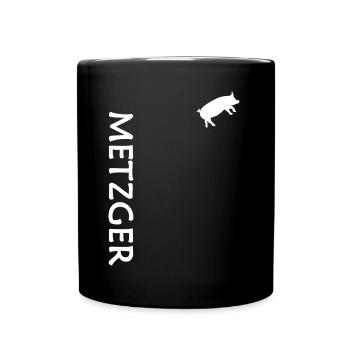 Metzger, Fleischer, Schlachter - Tasse einfarbig - Schwarz - Vorne