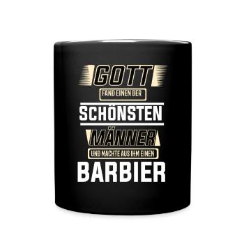 Barbier einer der schönsten Männer der Welt - Tasse einfarbig - Schwarz - Vorne