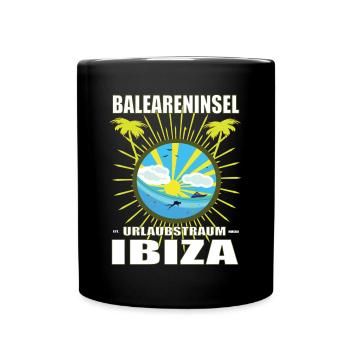 Île des Baléares Vacances Rêve Ibiza - Mug uni - noir - Devant