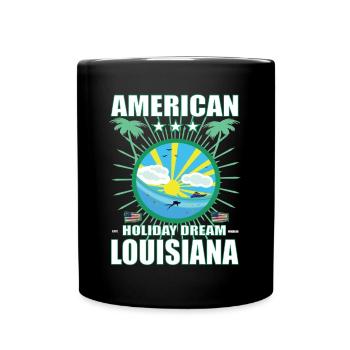 American Holiday Dream Louisiana - Pelican State - Tasse einfarbig - Schwarz - Vorne