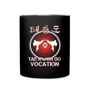 Taekwondo Vocation Outfit - Tasse einfarbig - Schwarz - Vorne