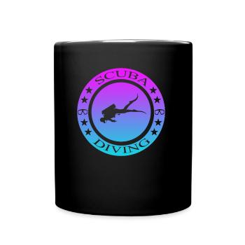 Scuba Diving tauchen - Tasse einfarbig - Schwarz - Vorne