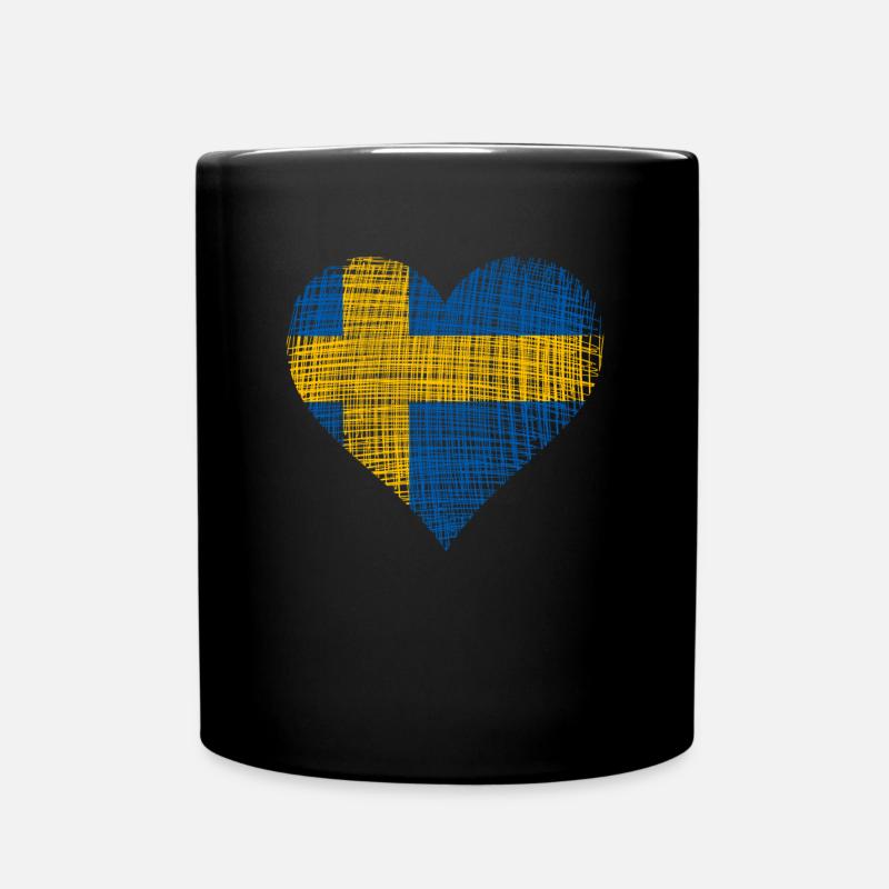 Schweden - Tasse einfarbig - Schwarz