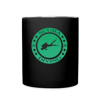 Scuba Diving tauchen - Tasse einfarbig - Schwarz - Vorne