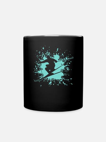 Skiing - Tasse einfarbig - Schwarz
