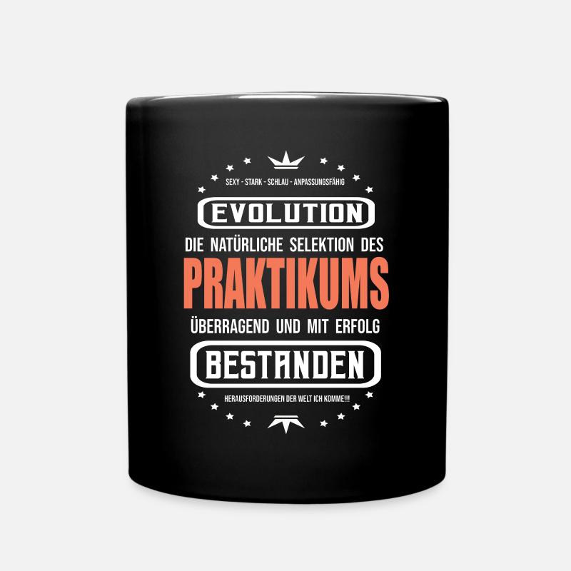 Praktikum überragend und mit Erfolg bestanden - Tasse einfarbig - Schwarz