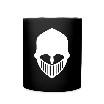 Ritterhelm, das coole Ritter Fan Design - Tasse einfarbig - Schwarz - Vorne