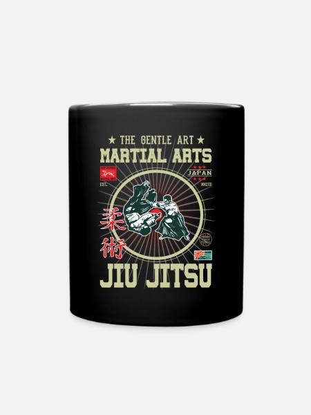 Jiu Jitsu Arts Martiaux Japon Design - Mug uni - noir