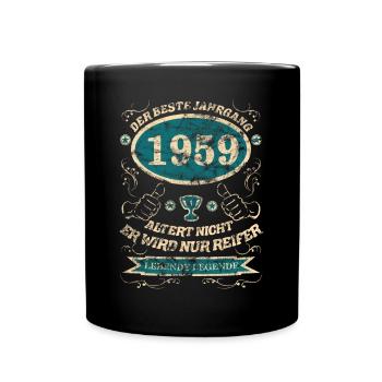 1959 der bester Jahrgang - Tasse einfarbig - Schwarz - Vorne