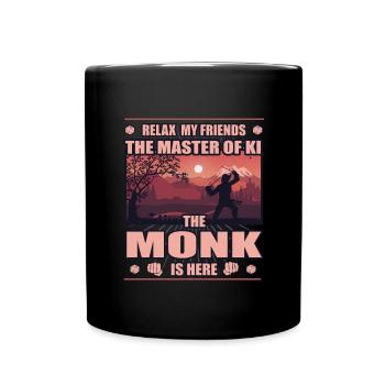 Monk, le maître du Ki, Jeux de rôle - Mug uni - noir - Devant