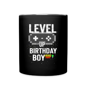 Cadeau d’anniversaire pour joueur, garçon d’anniversaire de niveau supérieur - Mug uni - noir - Devant