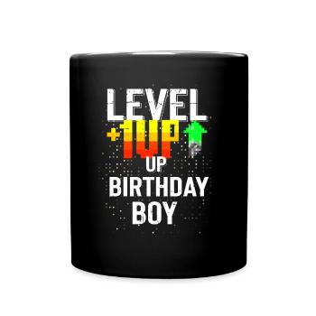 Joyeux anniversaire, Gamer Boy: Bold Pixel Fun Gift - Mug uni - noir - Devant