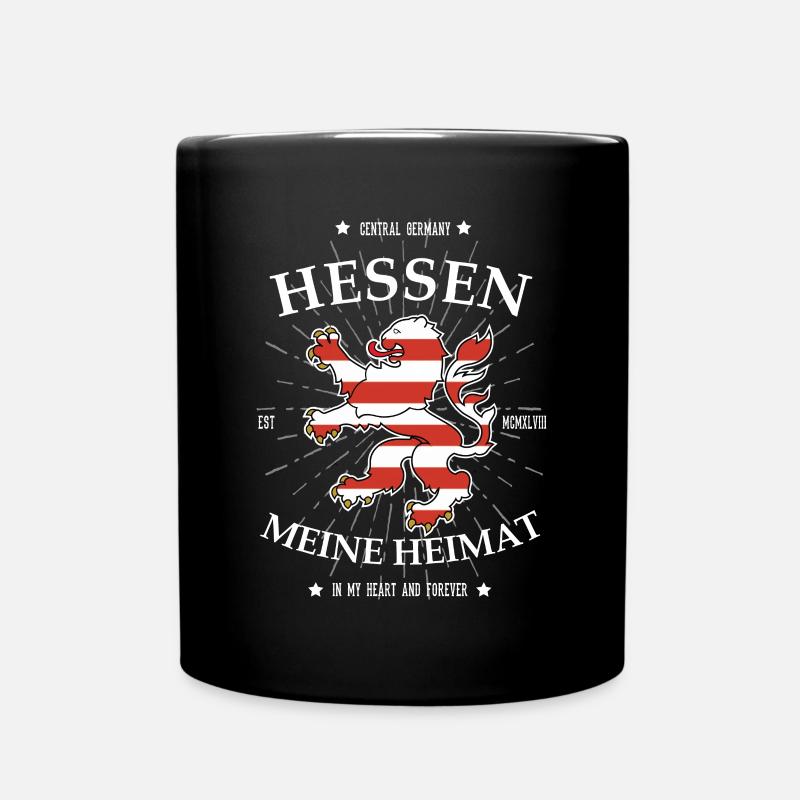 Hessen meine Heimat Design - Tasse einfarbig - Schwarz