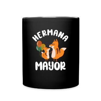 Niñas Dulce Zorro Futura Hermana Mayor - Mug uni - noir - Devant